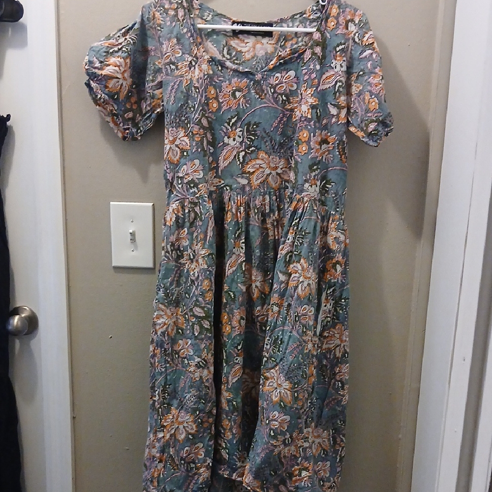 Floral Green Dress